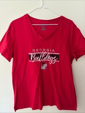 Champion Georgia Bulldogs V-Neck Athletic Tee